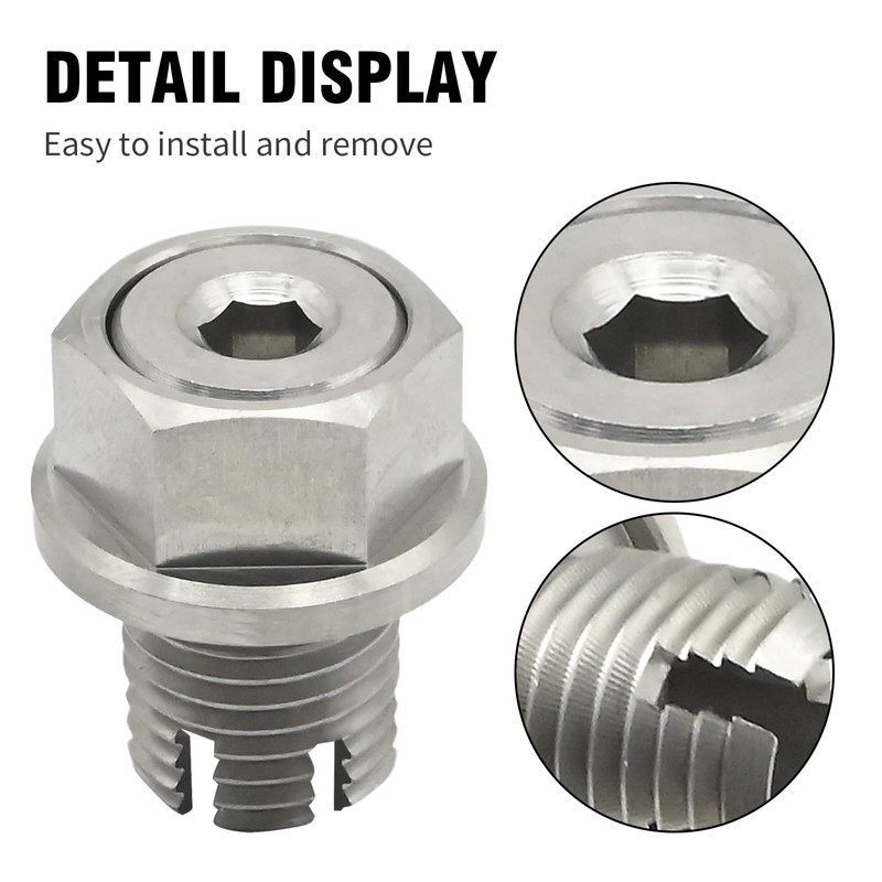 EATAKWARD Oil Drain Plug, Oversize Piggyback Drain Plug (M14.1-1.5x15mm), Stainless