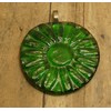 Green Flower Handmade Up-Cycled Recycled Bottle Bottom Sun Catcher Christmas