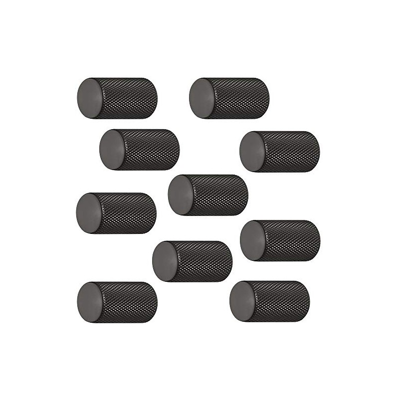 JUVA H10049 Aluminium Furniture Knobs, Black Cupboard Knobs, Vintage for