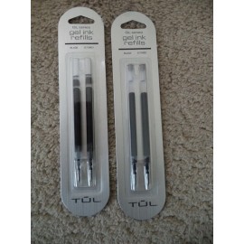 TUL 4 TUL GL SERIES Gel Pen Refills Medium Point 0.7MM  BLACK Ink 3507007 2 x 2 pack