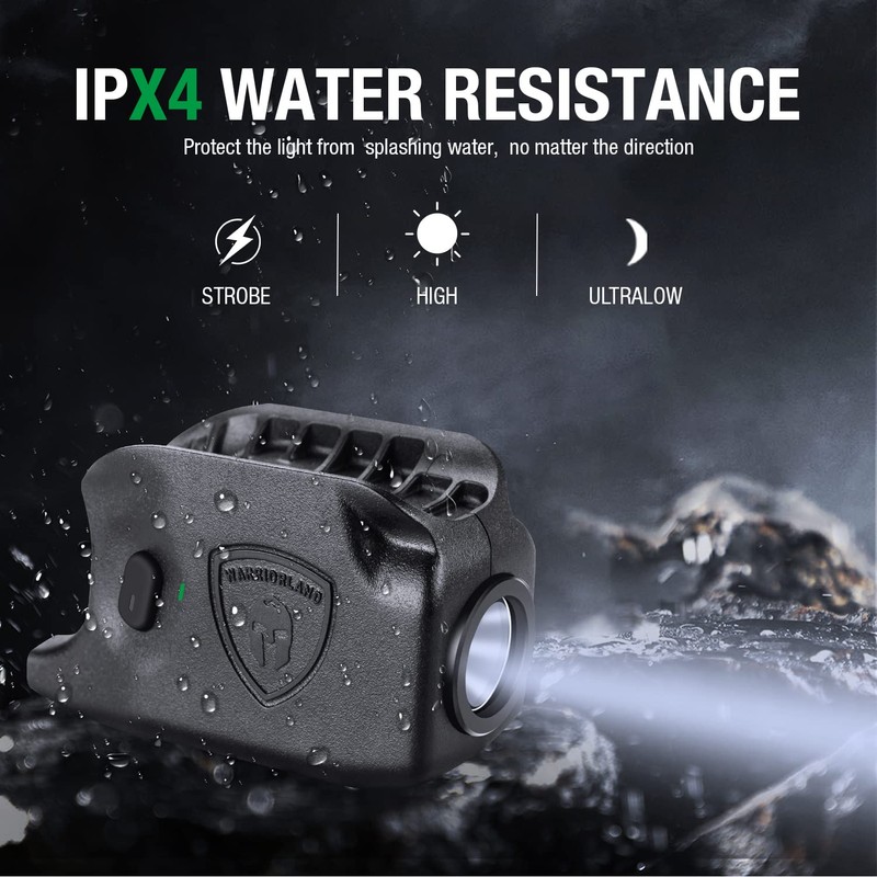 WARRIORLAND IWB Kydex Holster with 150 Lumens Min Gun Light