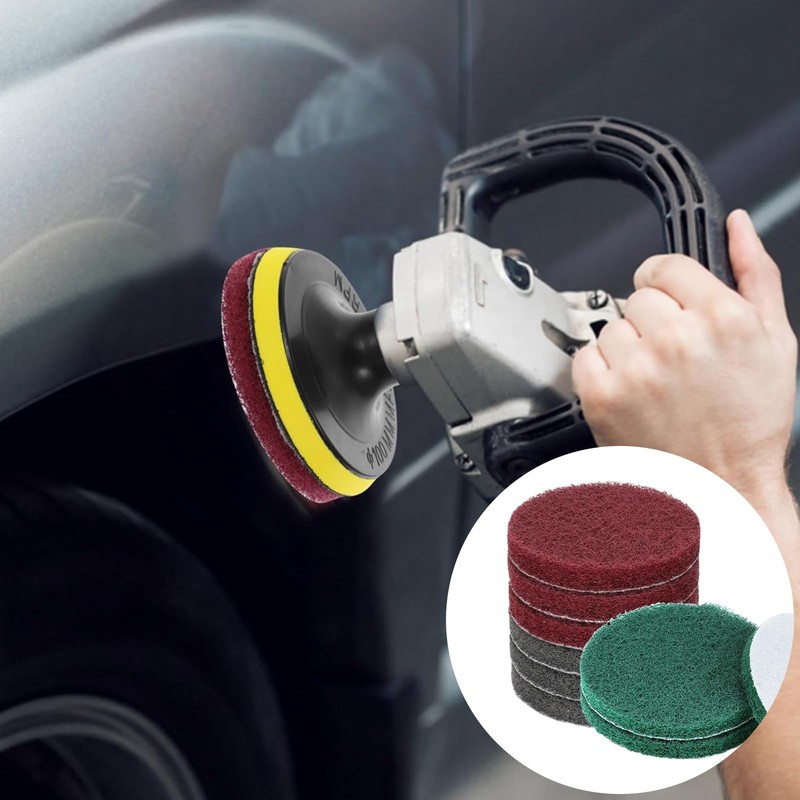 SHUOHONG Pack of 8 Sanding Sponge, Sanding Fleece Disc for