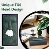 Lily's Home Tiki Head Tissue Box Cover - Decorative Resin