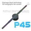 3D Hologram Projector Fan Ultra HD 266 LED Support Phone