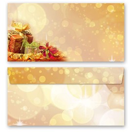 Envelopes Christmas Gifts Christmas 50 Envelopes (without Window) DIN Long (220 x 110 mm) Paper-Media