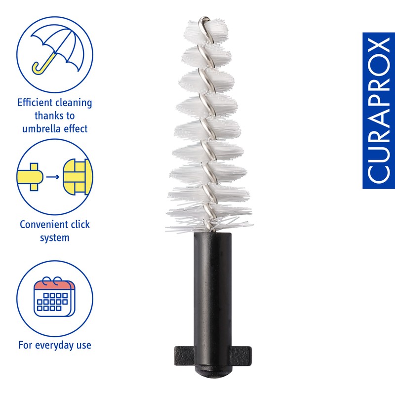 Curaprox Interdentalbürsten CPS 15 regular, Refill, 5 Stück, schwarz, konisch,