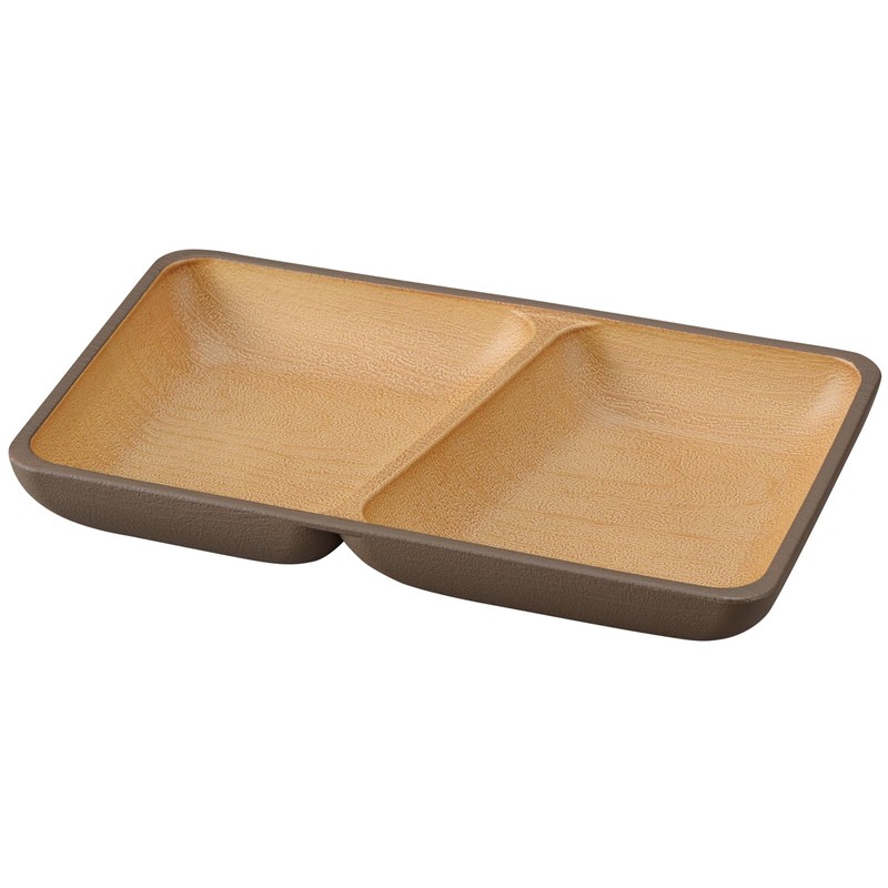 Canoe Earth Color Antibacterial Square Plate, S, 8.5 x 5.1
