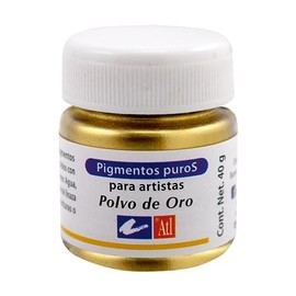 Atl - Pigmentos Metálicos 100% Concentrados para Resina Epóxica - Selección de Finos Polvos para Pintura en Acuarela, Óleos, Acrílicos y Más - Oro 25 