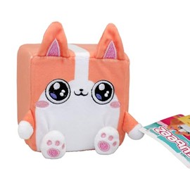 Cubeez Plush Corgi 10cm – Stackable Squishy Memory Foam Soft Toy, Fun Collectible with Quirky Characters, Collect All 12 for Stacks of Fun, 10x10x10cm, Suitable from Birth