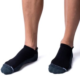 Dr. Motion Mens Low Cut Cushioned Breathable Compression Ankle Socks with Arch Support 4 Pairs (Multi #6)