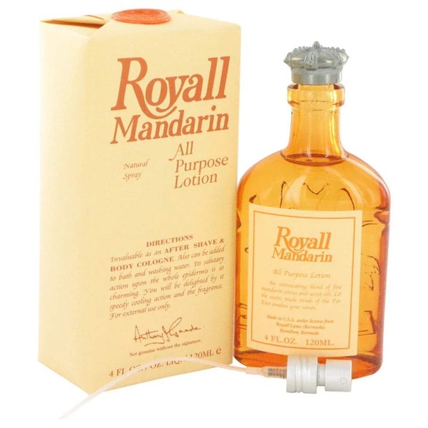Royal Fragrances Royall Mandarin Men All Purpose Lotion, 4 Ounce