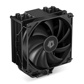 ID-COOLING SE-214-XT Black CPU Cooler All-black Layout, 4 Direct-contact Heat Pipes, 120mm PWM Fan, Noninterference with RAM, TDP 180W, Work with Intel LGA1700/1851/1200/115X and AMD AM5/AM4 Sockets