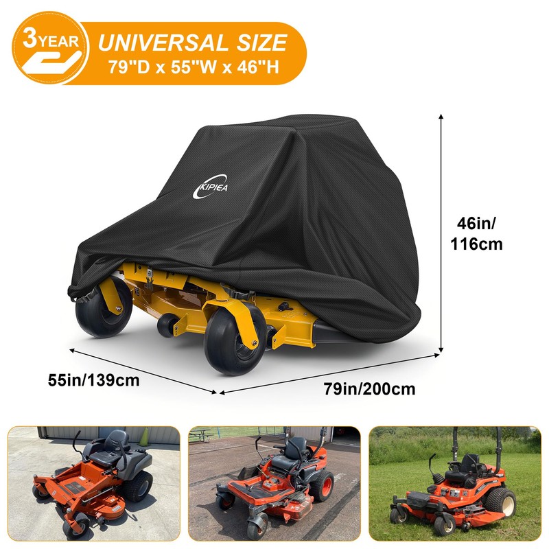 Kipiea Zero Turn Mower Cover- 600D Heavy Duty Outdoor Zero