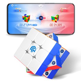 GAN 356 i Carry 2, Smart Speed Cube 3x3 Connected Speedcube Magnetic Intelligent Timer Tracking Movements Steps with App Online Competition, Battery Replaceable Frosted Version