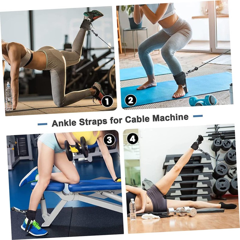 WOONEKY Gym Ankle Strap for Cable Machine Dumbbell Ankle Strap