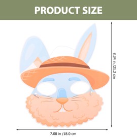 JOINPAYA 9pcs Easter Animal Paper Masks: Farm Forest Animal Chick Rabbit Mask Party Decorative Masks for Easter Party Supplies Jungle Theme Birthday