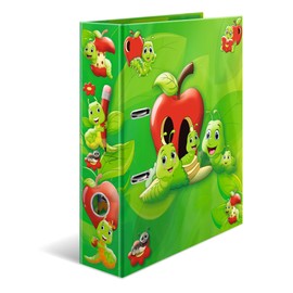 HERMA Folder A4 Apple Green, 7 cm Wide, Ring Binder with Nursery Motif, Colourful Lever Arch File with Inner Print for Boys, Girls and Children