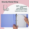 POPRUN 3 D-Ring Binder 1.5 Inch, PVC-Free Durable Organizer with