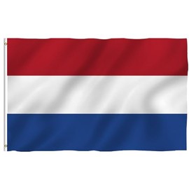 Netherlands Flag with Eyelets Flag Metal Eyelets Weatherproof Flagpole (150 x 90 cm)
