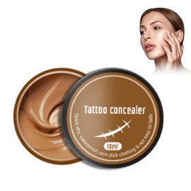 Hppsctink Tattoo Concealer, 10ml Tattoo-Concealer & Reparatur-Creme, Körper-Tattoo-Narben-Abdeckung, Unsichtbarer Abdeckstift, dunkel gefärbt, cream5