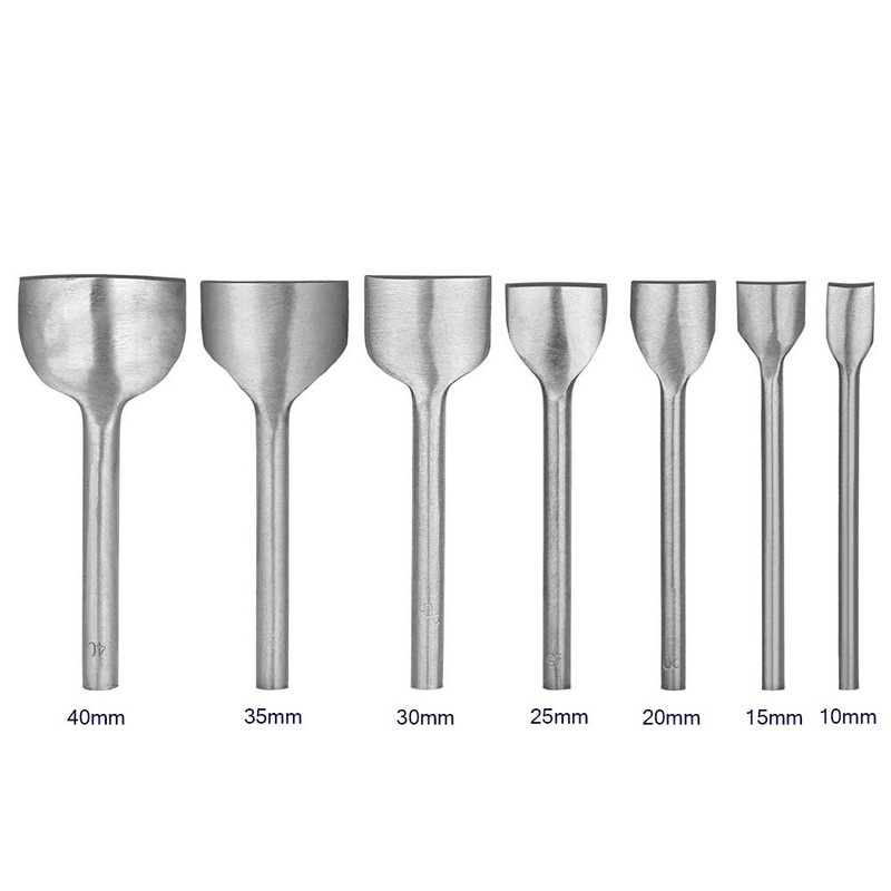 UUJOLY 7 Pcs Leather Half-Round Shaped Cutter Leathercraft Punching Tools