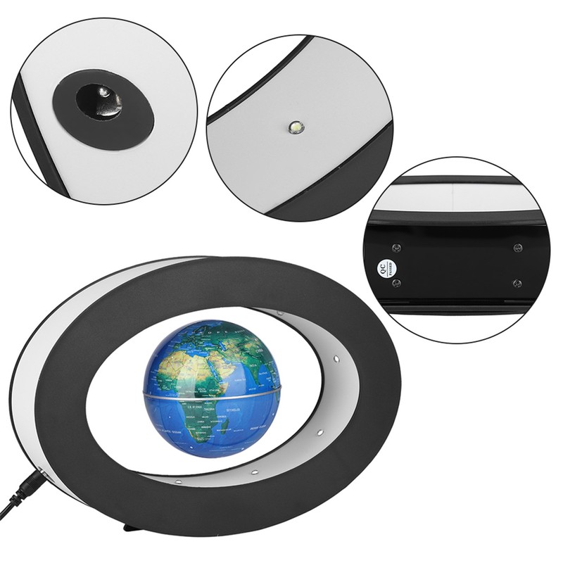 Electronic Magnetic Levitation Floating Globe with LED Light Home Office