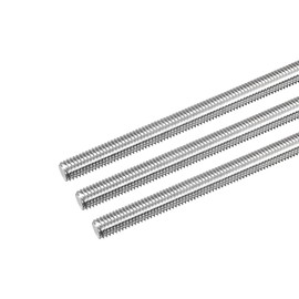 sourcing map Fully Threaded Rod M8 x 300mm 1.25mm Thread Pitch 304 Stainless Steel Right Hand Threaded Rods Bar Studs 3 Pack