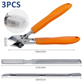 Toe Nail Clipper for Thick Nails, Large Slanted Nail Clippers Wide Jaw Opening Anti-Splash Slanted Nail Clipper Heavy Duty Clippers Ingrown Toenail Sharp Nail Clipper for Elderly Men Women (Orange)