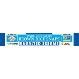 Brown Rice Snaps, No Salt Sesame, 3.5-Ounce Packs (Pack of 12)
