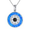 PEIMKO Evil Eye Pendant Necklace for Women 925 Sterling Silver