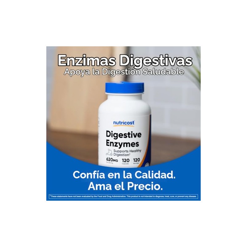 Nutricost Enzimas Digestivas 620 mg 120 cápsulas