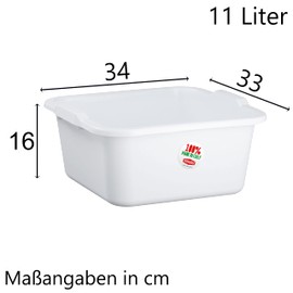 Bowl Washing Up Bowl Water Bowl Plastic Sink Storage Box Camping Washing Up Bowl Plastic Bowl Water Bucket White Universal Bowl Multi-Purpose Bowl 11 Litres