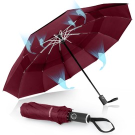 Herreicher Umbrella Storm Resistant 2024 Pocket Umbrella Large - Windproof Stand Lightweight Umbrella Automatic Umbrella Travel Umbrella Foldable Compact Golf Umbrella for Men / Women / Children /