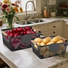 Onion and Potato Storage Baskets,A set of three Wooden handle