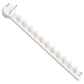 Merriway BH06991 (10 Pcs) Non-Trace Hardwall Picture Hooks Adjustable to Multi Positions 124 x 15 mm (5 x 5/8 Inch) - Pack of 10 Pieces, White