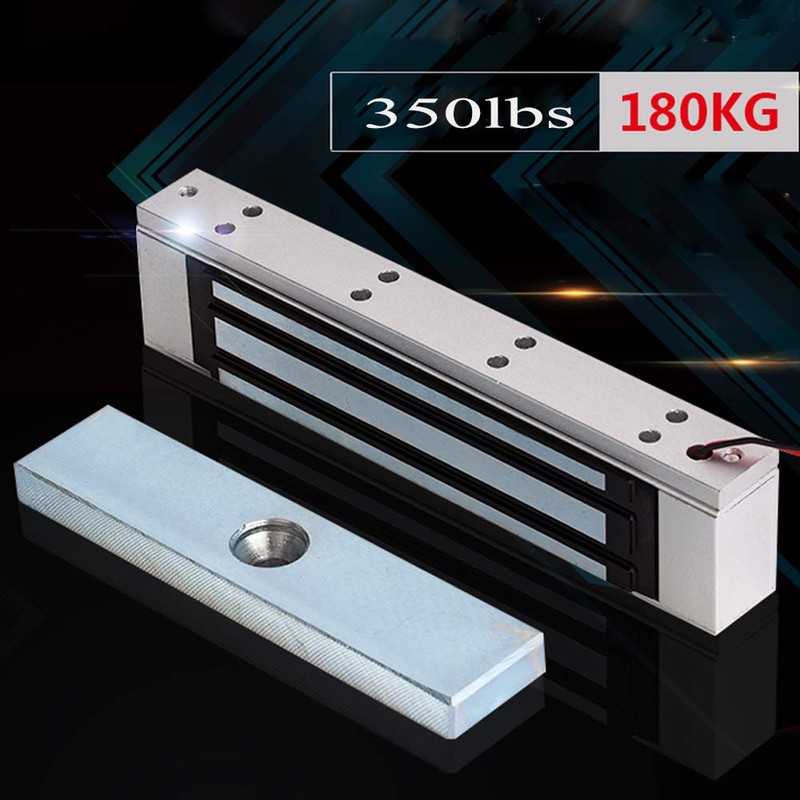 FUGEST 350Lbs(180KG) Holding Force Electromagnet Magnetic Electric Lock 12V Singe