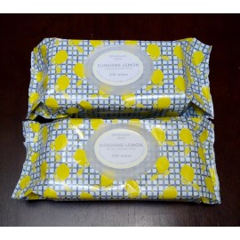Beekman 1802 Facial Cleansing Wipes Sunshine Lemon Supersize 100 Count x 2 New
