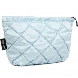 Puffer Makeup Bags for Women,Quilted Makeup Bag Cosmetic Bag, Travel Toiletry Bag for Women, Cute Makeup Bag Organizer Puffer Makeup Pouch Bag for Women Travel Essentials Toiletries (Large Blue)