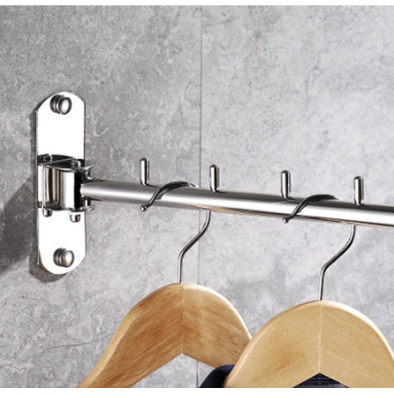 Votmores Foldable Wall Mounted Clothes Hanger Racks, Clothes Drying Rack