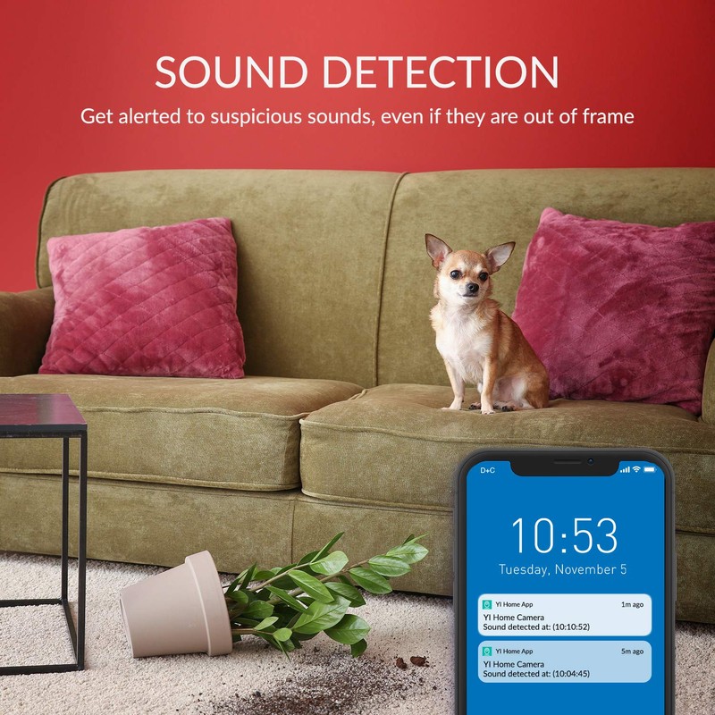 KAMI Security Camera with Face Detection by YI Technology, 1080p