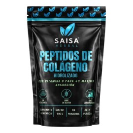 Colágeno Hidrolizado 100% Puro En Polvo 500 g | Sin Saborizantes Ni Colorantes | Suplemento Alimenticio | Saisa Herbal | Piel, Articulaciones, Cabello