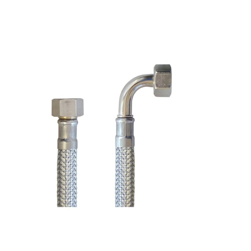 Reinforced hose 3/8 inch nut x 3/8 inch nut with