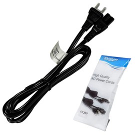 HQRP AC Power Cord 6ft Long Compatible with Sharp LC-52D92U LC-52SB57UN LC-55LE620UT LC-C3237 LC-C3237U LC-C4067 LCD HDTV Smart TV Mains Cable, Black