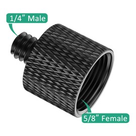 Mic Screw Adapter 5/8 to 1/4 Mic Thread Screw for Microphone Stand Mic Mount 4 Piece by Rigych