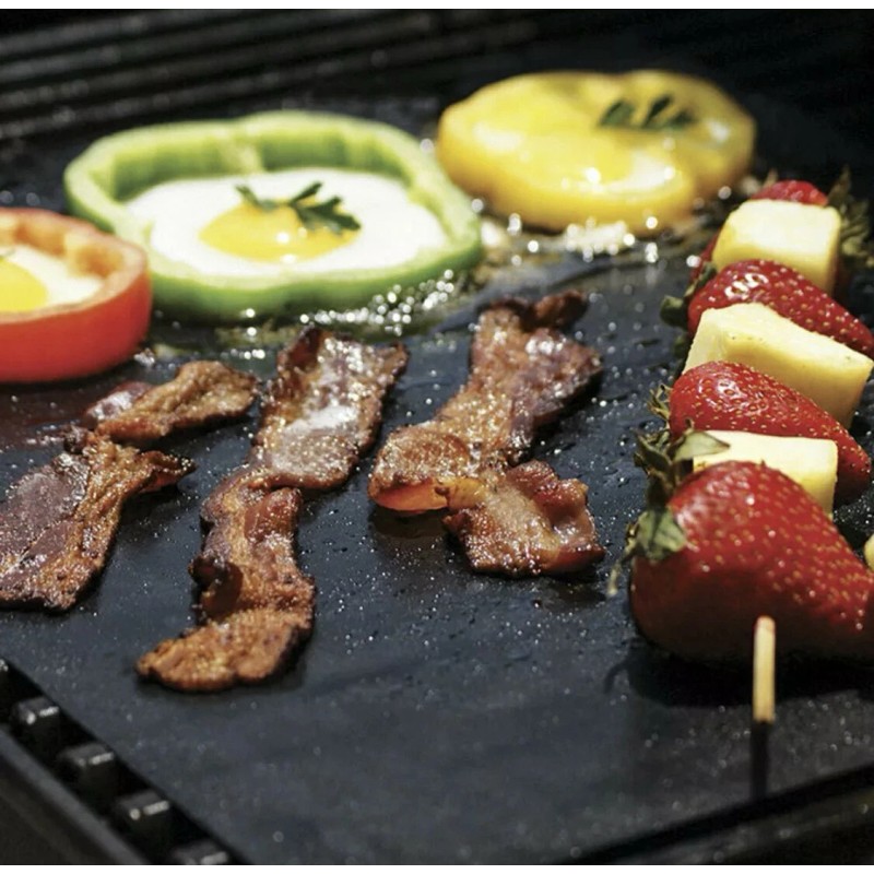 bbq time Lot of 6 Mats Easy BBQ Grill Mat