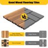LIYUANJUN 36Pcs Deck Tiles, 12''x12'' Wood Flooring Tile DIY Hardwood