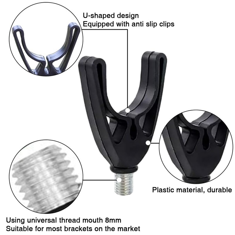 BNGXR Fishing Rod Rests, Pack of 6 U-Shape Butt Grip