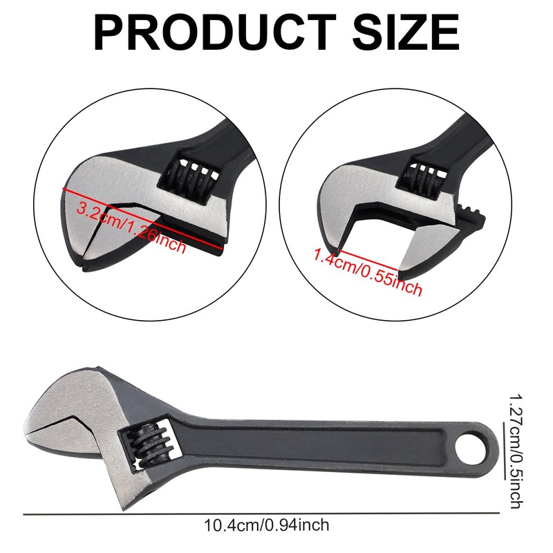 KZNKZN Tiny Yet Mighty - 4 Inch Mini Adjustable Wrench
