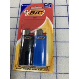 BIC Mini Bic Lighters 2-Pack Sky Blue \ Black