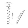 MIXXIDEA16.2 Inch Silver Folding Ring Spiral Ground Anchors Metal Ground
